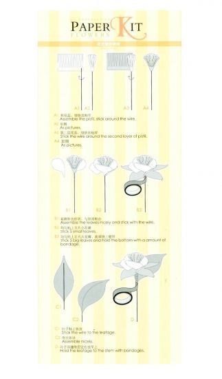 Set creativ flori din hartie - Pastel 2