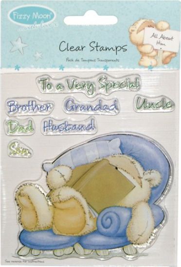 Stampile din silicon - All About Him - Fizzy Moon
