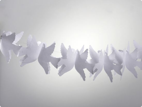Ghirlanda porumbei albi 400 cm