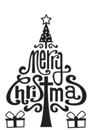 Matrita pentru embosare 15 x 10 cm - Merry Christmas