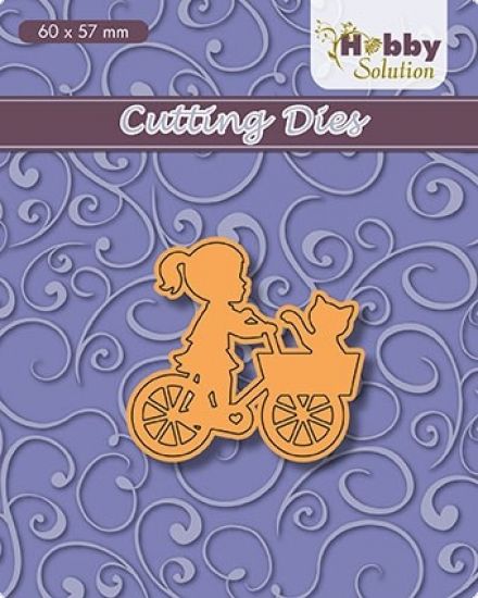 Matrita Hobby Solutions - Little girl on bike, kitten in basket
