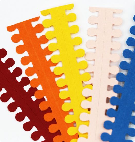 Set 5 benzi x 50 cm hartie quilling - Petale ovale scurte