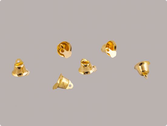 Set 6 clopotei metal 1,5 cm - aurii