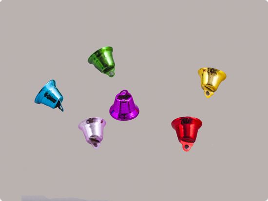Set 6 clopotei metal 1,5 cm - multicolori