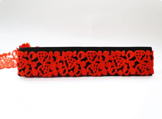 Banda din fetru 4 cm - Red Strawberries