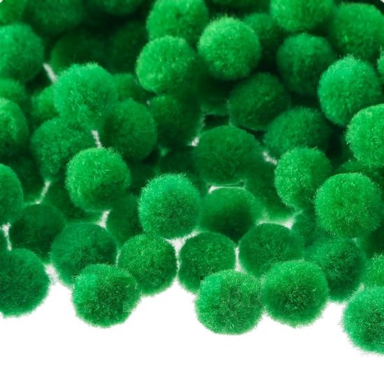 Set 80 pompoane acrilice 1 cm - Verde intens