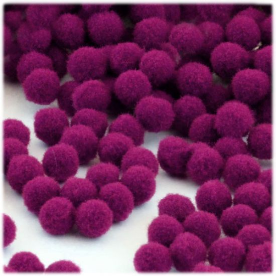 Set 80 pompoane acrilice 1 cm - Mov intens