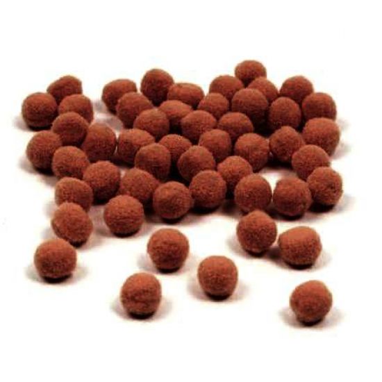 Set 80 pompoane acrilice 1 cm - Maro