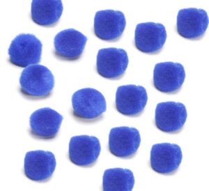 Set 60 pompoane acrilice 1,3 cm - Albastru