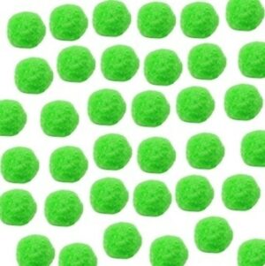 Set 35 pompoane acrilice 2 cm - Verde dechis