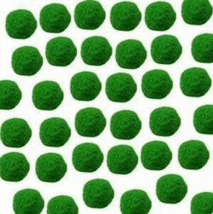 Set 35 pompoane acrilice 2 cm - Verde