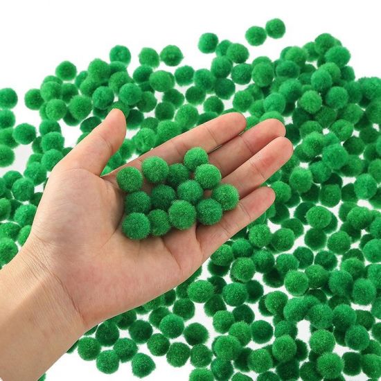 Set 35 pompoane acrilice 2 cm - Verde intens