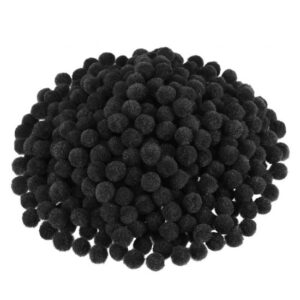 Set 35 pompoane acrilice 2 cm - Negru
