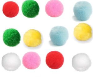 Set 10 pompoane acrilice 5 cm - Multicolor
