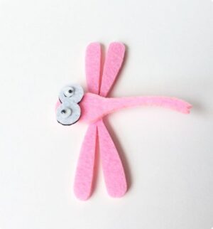 Set creativ din fetru, libelula - Roz