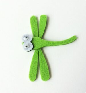 Set creativ din fetru, libelula - Verde