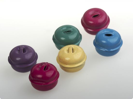 Set 6 clopotei rotunzi metal 1,8cm (cod 16) - culori uni