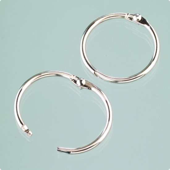 Set 2 inele metalice cu balama 4 cm