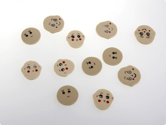 Set forme din spuma - Cap personaje, 12 buc.