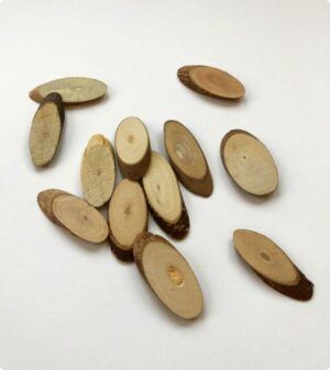 Rondele lemn ovale 3,5 - 4 cm