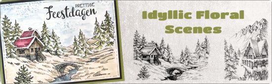 Stampila din silicon - Idyllic Floral Winter Scenes 1