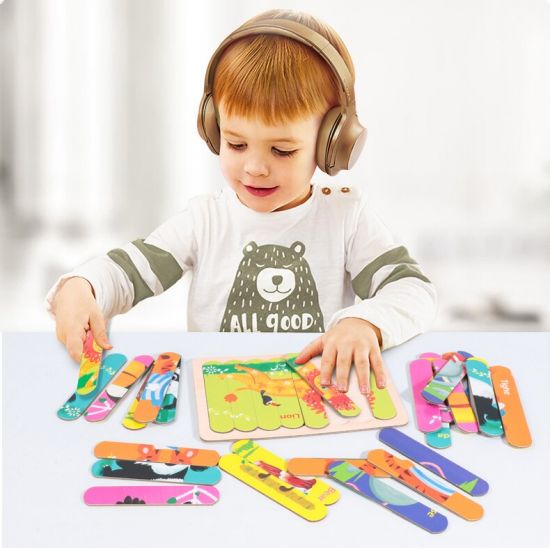 Puzzle cu betisoare - Creative Strip Puzzle Fruits