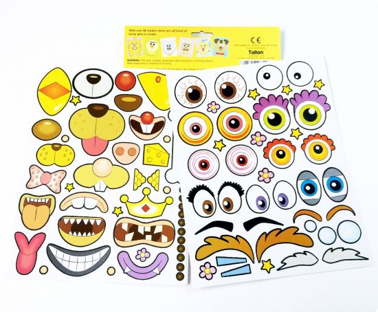 Set creativ stickere Funny Faces - Animals