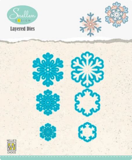 Set 6 matrite Layered Dies Snowflakes - Nr. 3