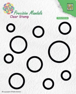 Set 10 stampile din silicon Precision Mandala Stamps - Circles