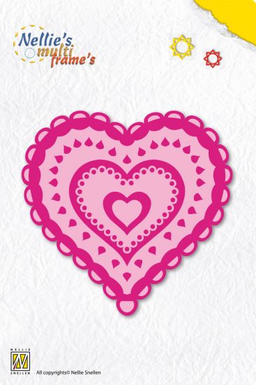 Set 7 matrite Nellies Multi Frame - Heart 2
