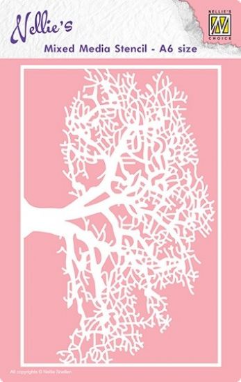 Sablon bricolaj, din plastic - A6 - Mixed Media Tree