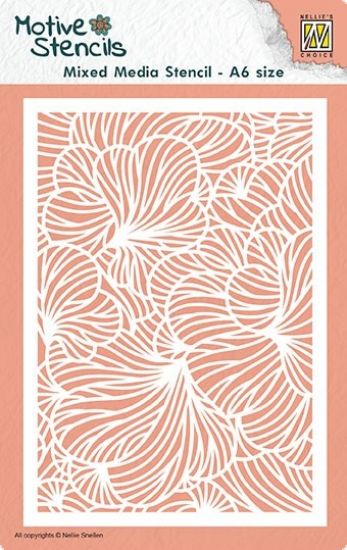 Sablon bricolaj, din plastic - A6 - Mixed Media Leaves