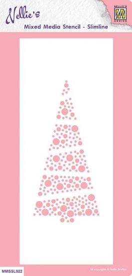 Sablon bricolaj, din plastic - Mixed Media Slim Line - Christmas Tree