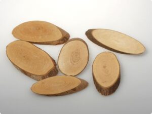 Rondele lemn ovale 5,5 - 6 cm
