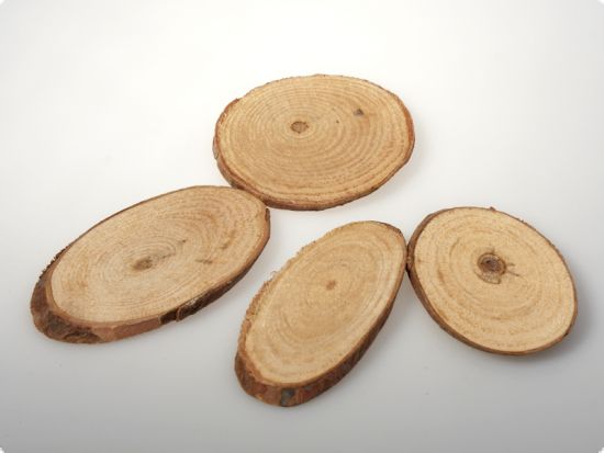 Rondele lemn ovale 6 - 8 cm