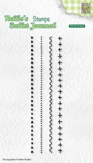 Set 4 stampile Bullet Journal - Borders 3