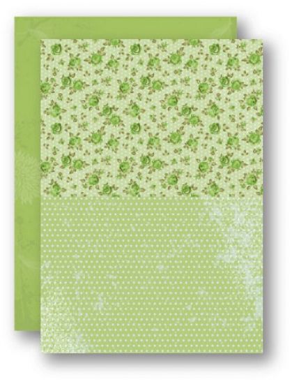 Coala hartie A4 imprimata pe ambele fete cu modele diferite - Green Roses