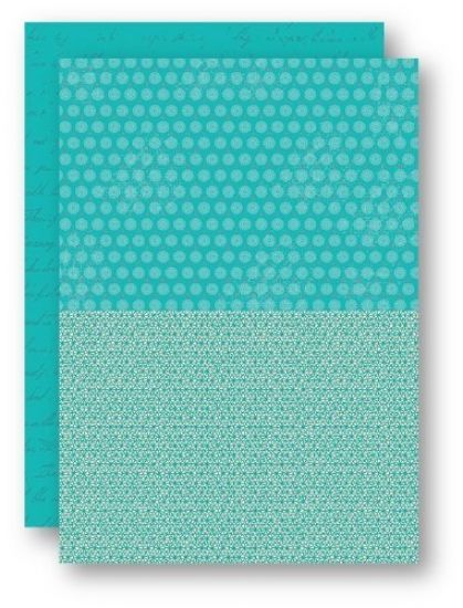 Coala hartie A4 imprimata pe ambele fete cu modele diferite - Turquoise dahlia
