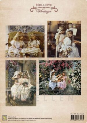 Coala hartie A4 lucioasa imprimata - Vintage - Best Friends