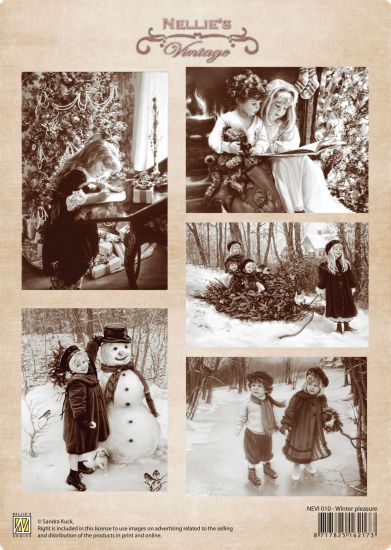Coala hartie A4 lucioasa imprimata - Vintage Christmas - Winter Pleasure