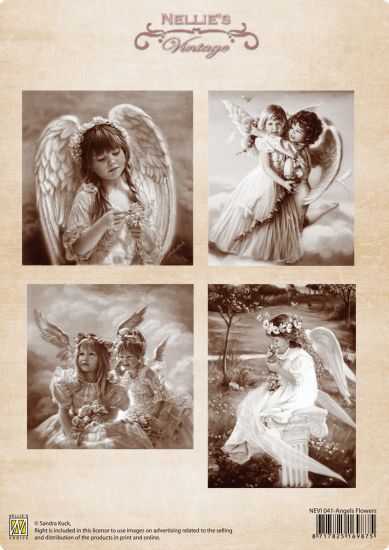 Coala hartie A4 lucioasa imprimata - Vintage - Angel Flower