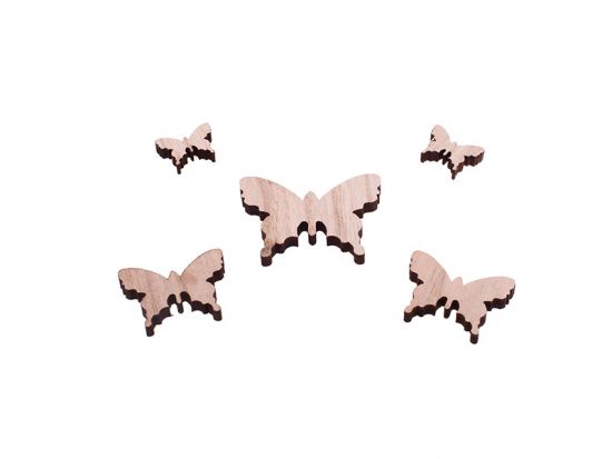 Set 5 forme din lemn - Butterflies