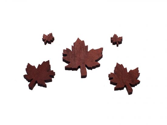 Set 5 forme din lemn - Leaves