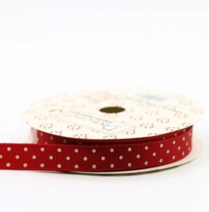 Panglica ripsata - Red/Cream Dots