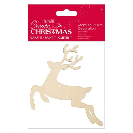 Ornament din lemn Make Your Own Decoration - Create Christmas - Reindeer