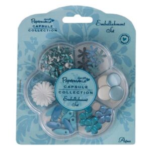 Set accesorii bricolaj - floare colectia capsule - albastru