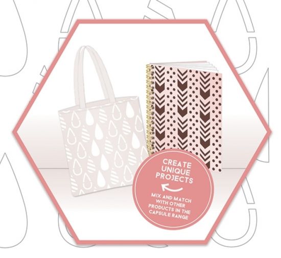 Sablon bricolaj - colectia Capsule - Geometric Mocha - Teardrops