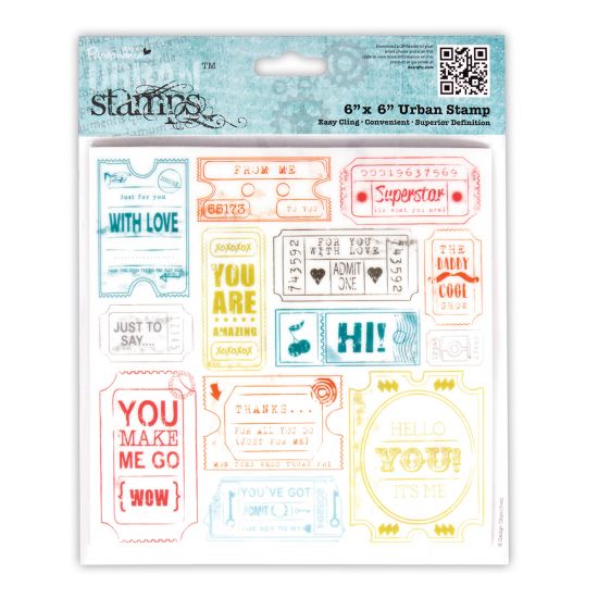 Set stampile din plastic cauciucat - Ticket Stubs