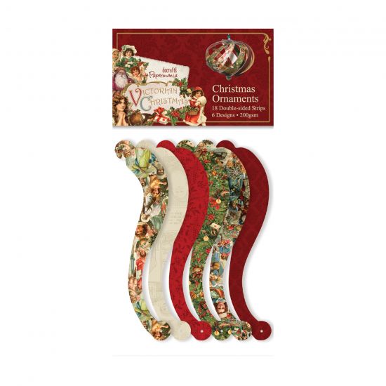 Set 18 benzi pentru globuri din hartie - colectia Victorian Christmas
