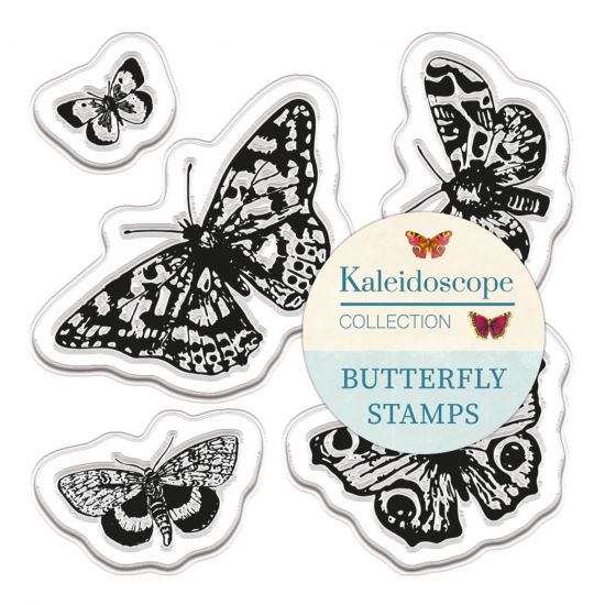 Set 5 stampile din silicon - colectia Kaleidoscope Butterfly